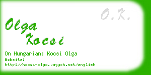 olga kocsi business card